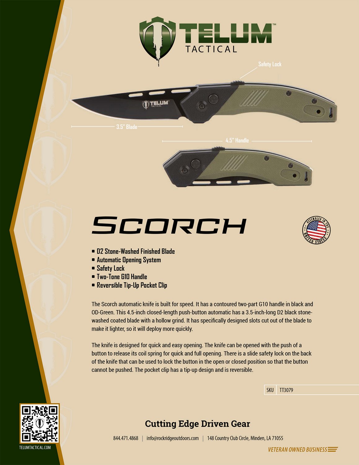 Telum Tactical Scorch Folding Knife - view number 3