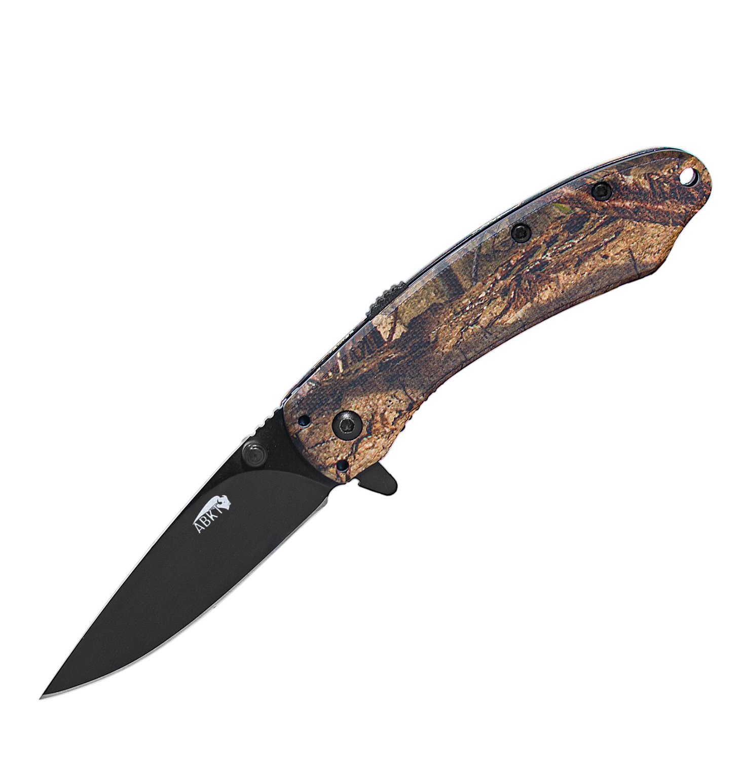 ABKT Mossy Oak Ember Spring Assist Folding Knife