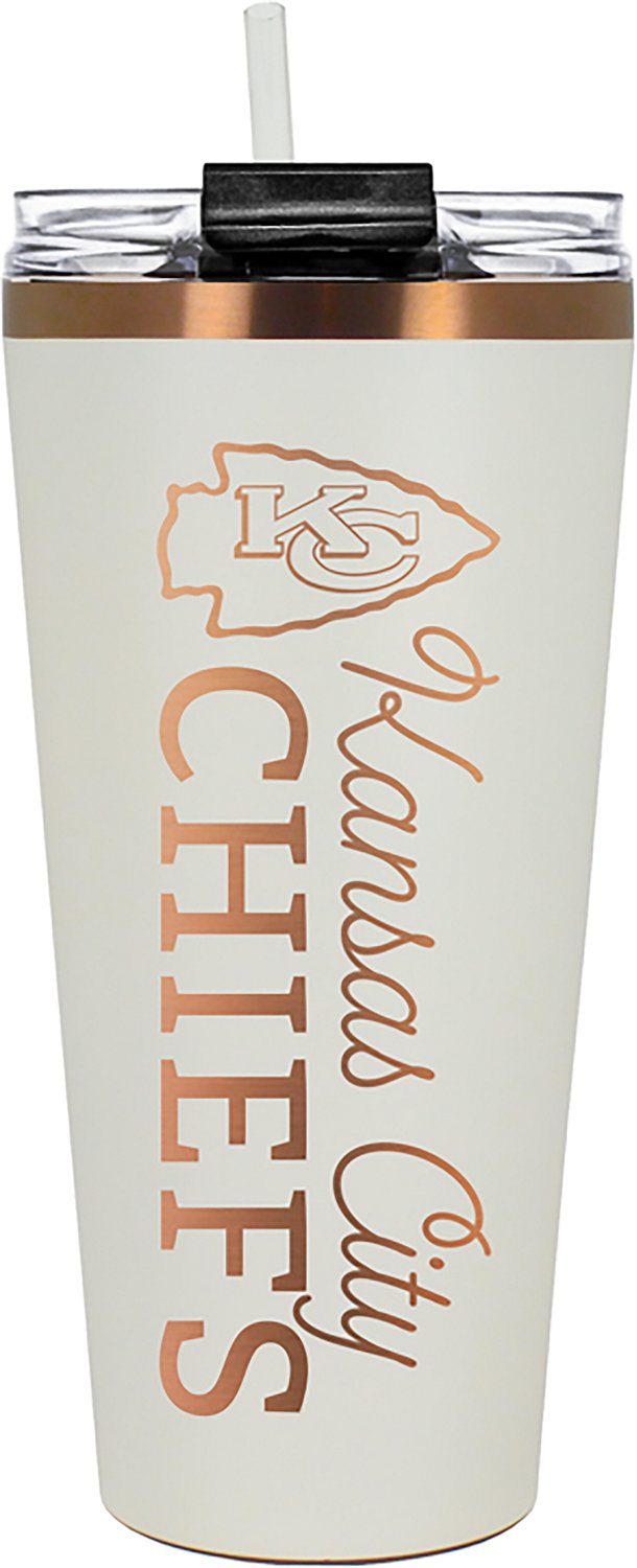 Great American Products Kansas City Chiefs 32 oz Creme and Copper Big Slim Tumbler