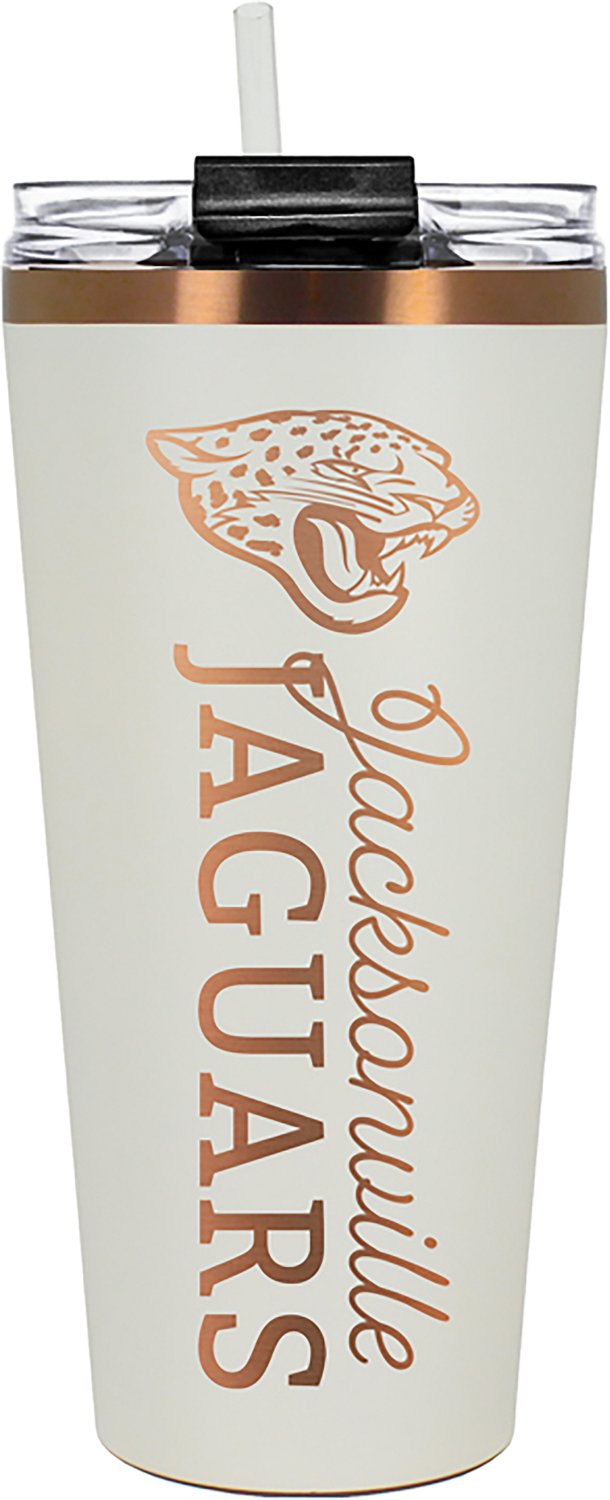 Great American Products Jacksonville Jaguars 32 oz Creme and Copper Big Slim Tumbler