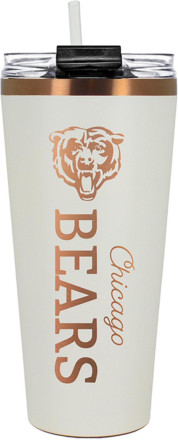 Great American Products Chicago Bears 32 oz Creme and Copper Big Slim Tumbler