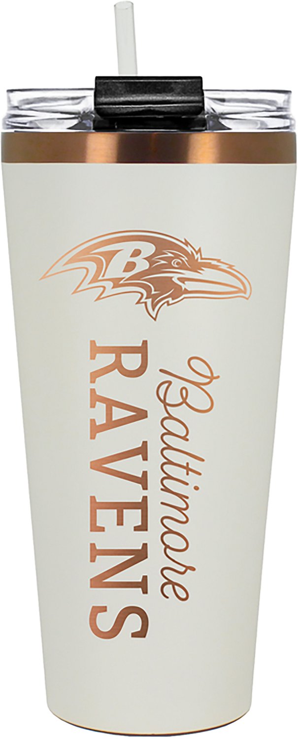 Great American Products Baltimore Ravens 32 oz Creme and Copper Big Slim Tumbler