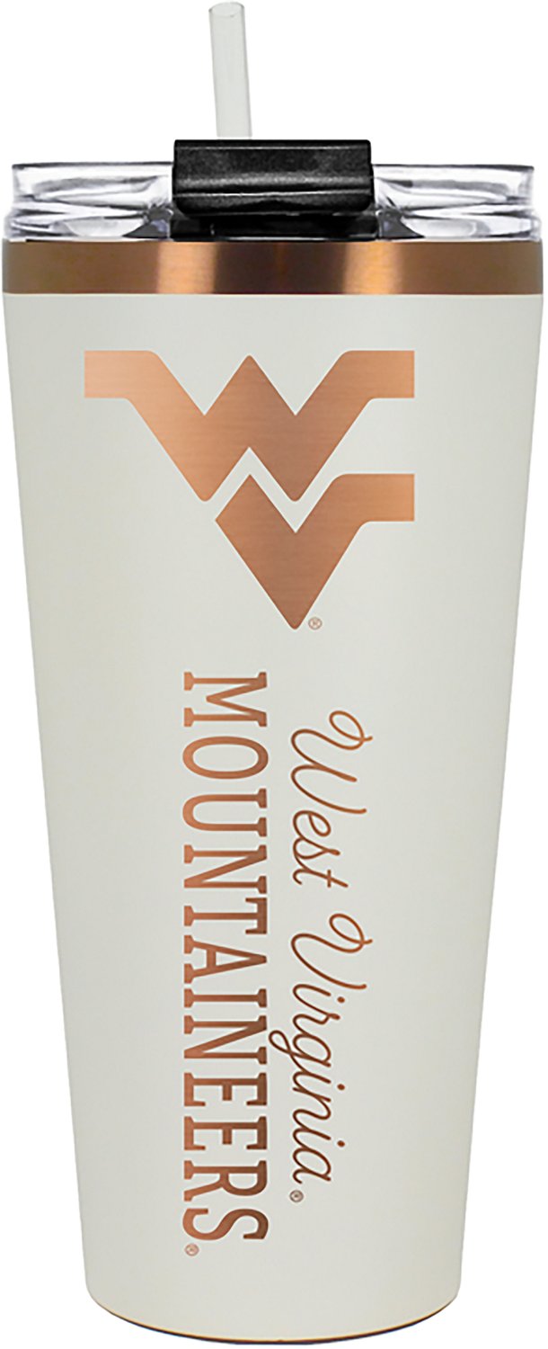 Great American Products West Virginia University 32 oz Creme and Copper Big Slim Tumbler
