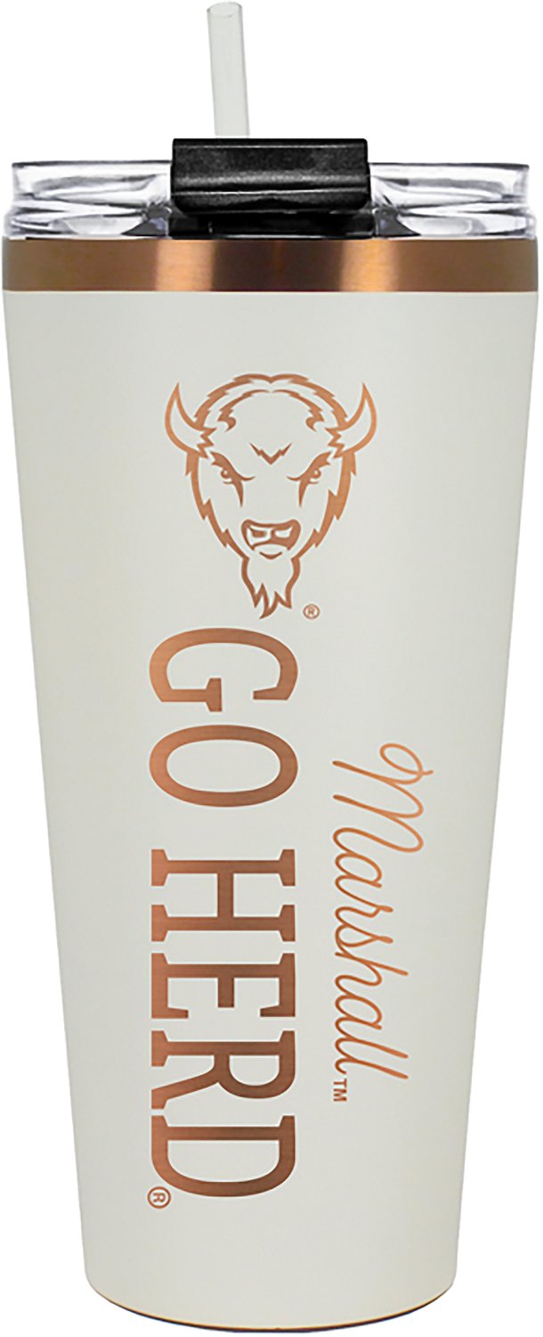 Great American Products Marshall University 32 oz Creme and Copper Big Slim Tumbler