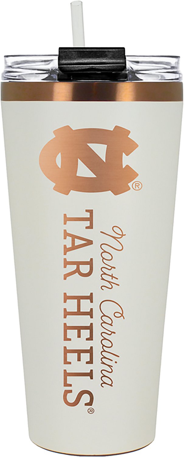 Great American Products University of North Carolina 32 oz Creme and Copper Big Slim Tumbler