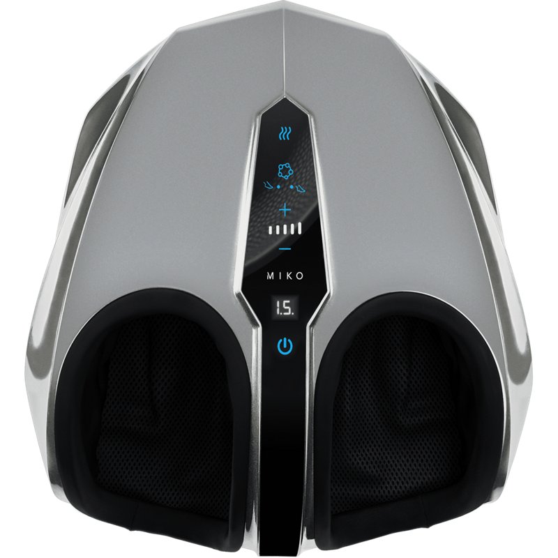 Miko Shiatsu Foot Massager Machine with Kneading and Switchable Heat - Silver
