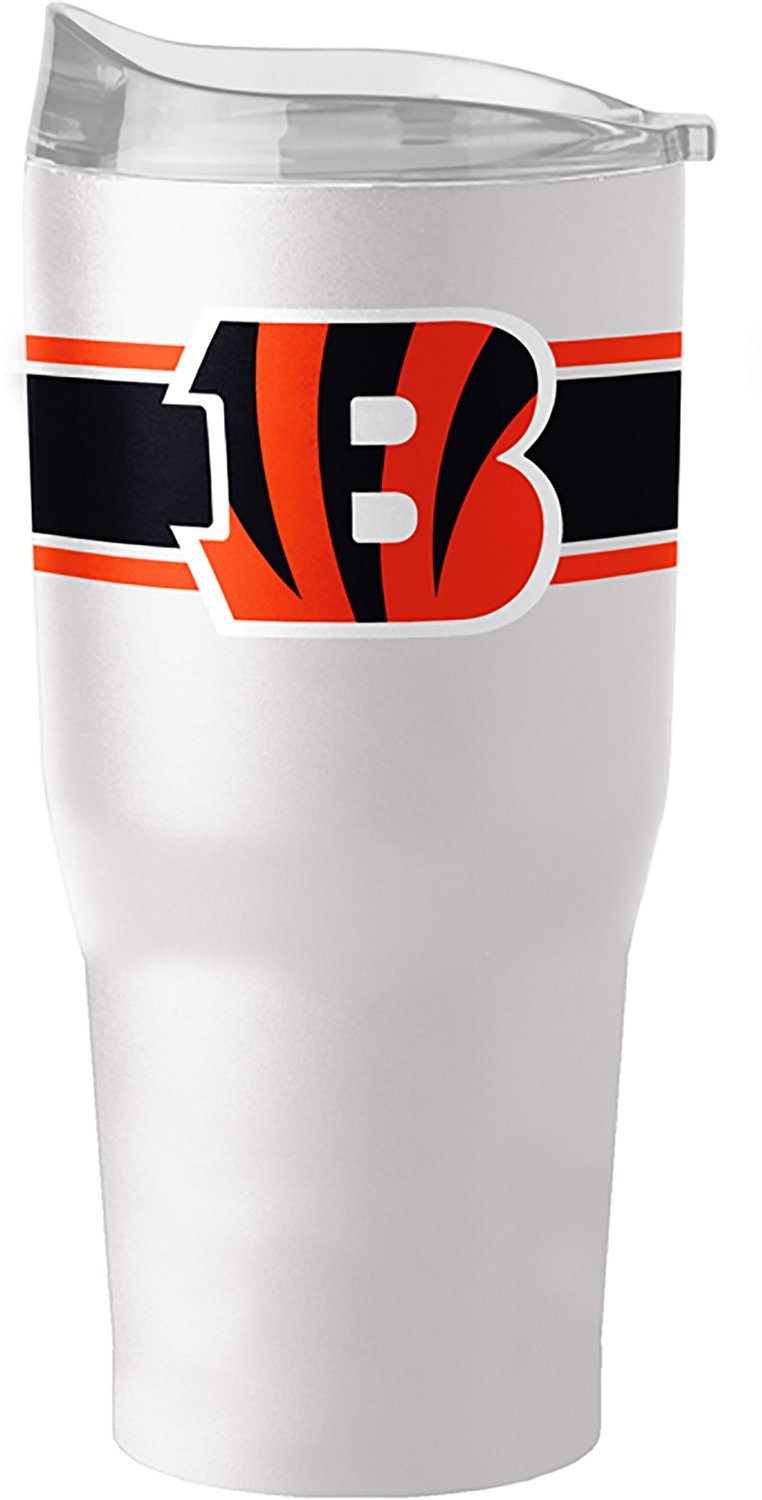 Logo Brands Cincinnati Bengals Stripe 30 oz Powder Coat Tumbler