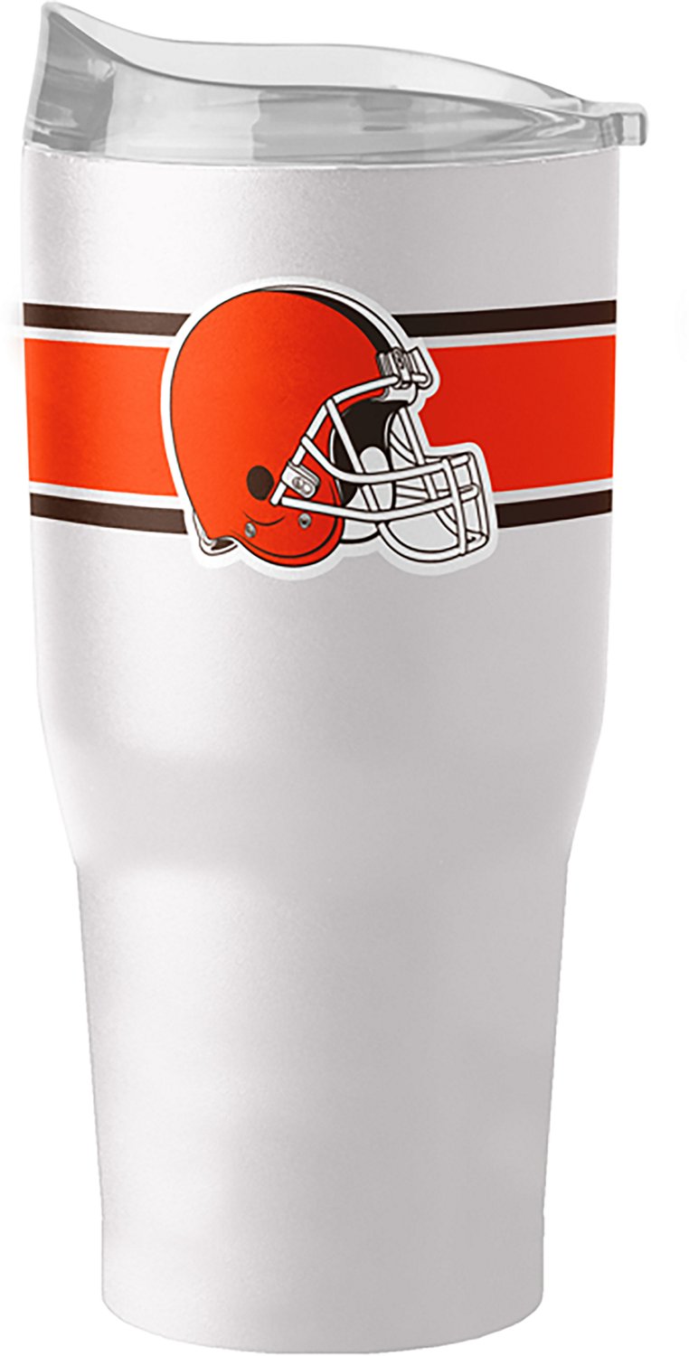 Logo Brands Cleveland Browns Stripe 30 oz Powder Coat Tumbler