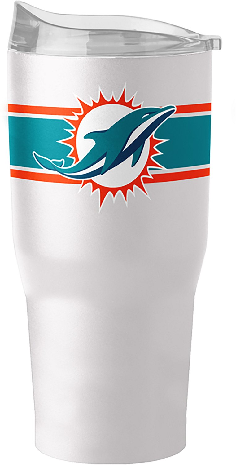 Logo Brands Miami Dolphins Stripe 30 oz Powder Coat Tumbler