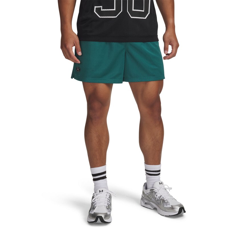 Under Armour Men's Icon Mesh Shorts, Medium, Rack Green/White