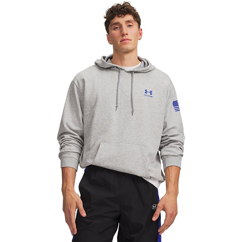 Under Armour Freedom Flag Hoodie - Steel Medium Heather/Royal