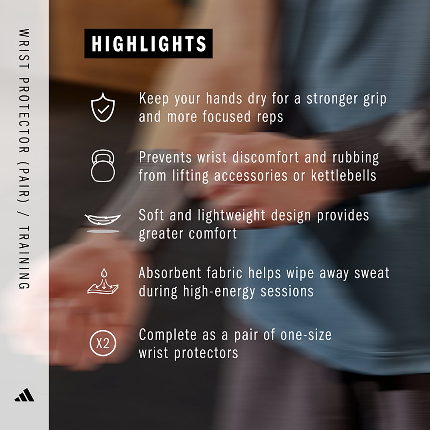 adidas Wrist Protector -12 cm (pair) - view number 3