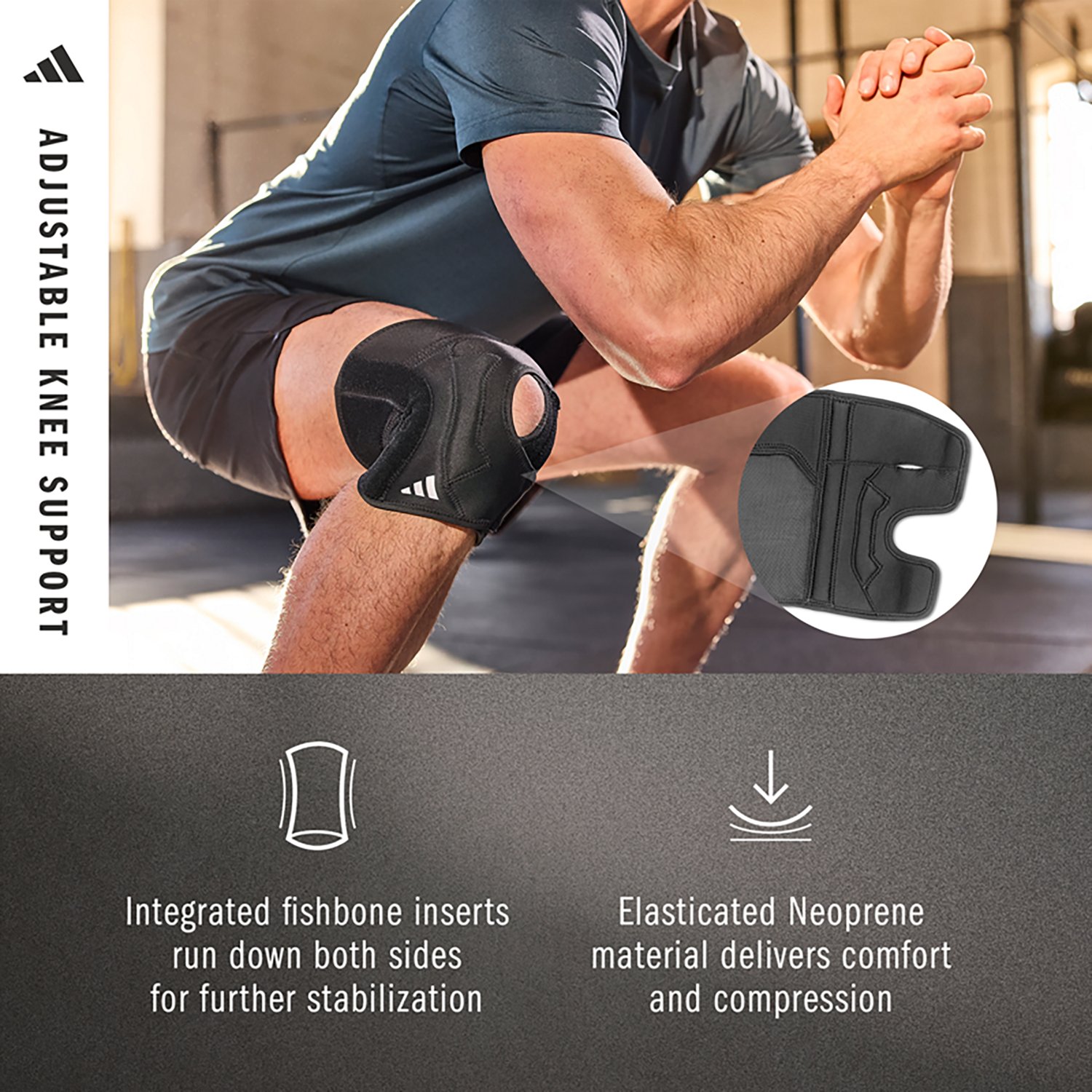 adidas Adjustable Knee Support - view number 3
