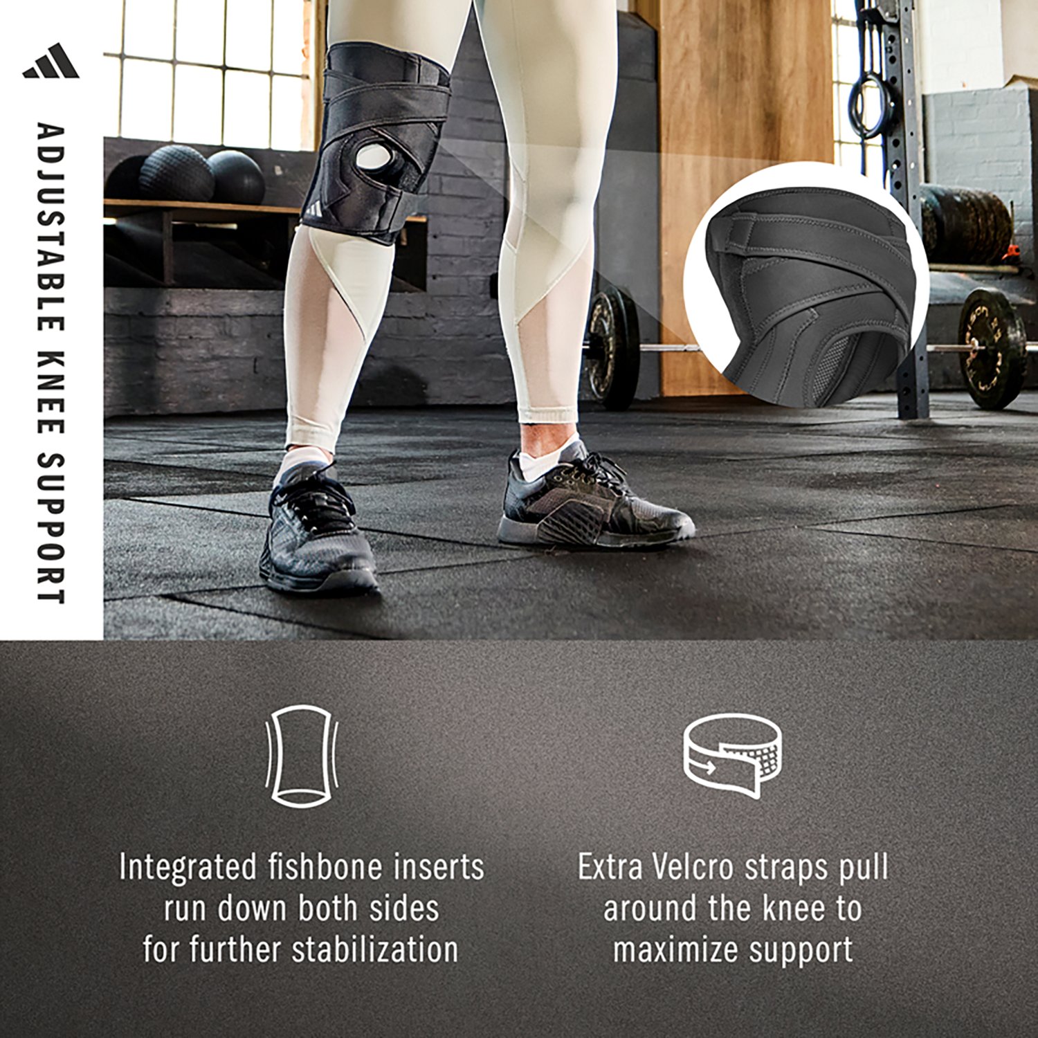 adidas Adjustable Knee Support With Straps - view number 3