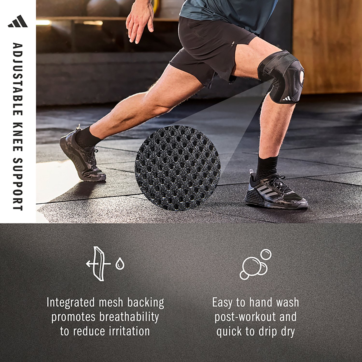 adidas Adjustable Knee Support With Straps - view number 5