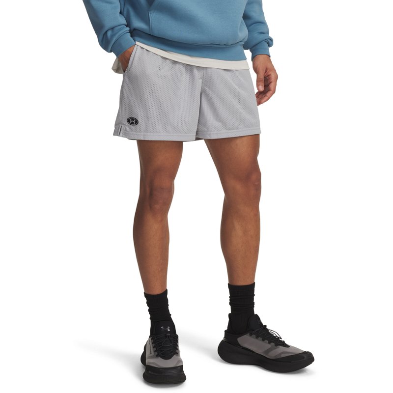 Under Armour Men's Icon Mesh Shorts, Medium, Mod Gray/White