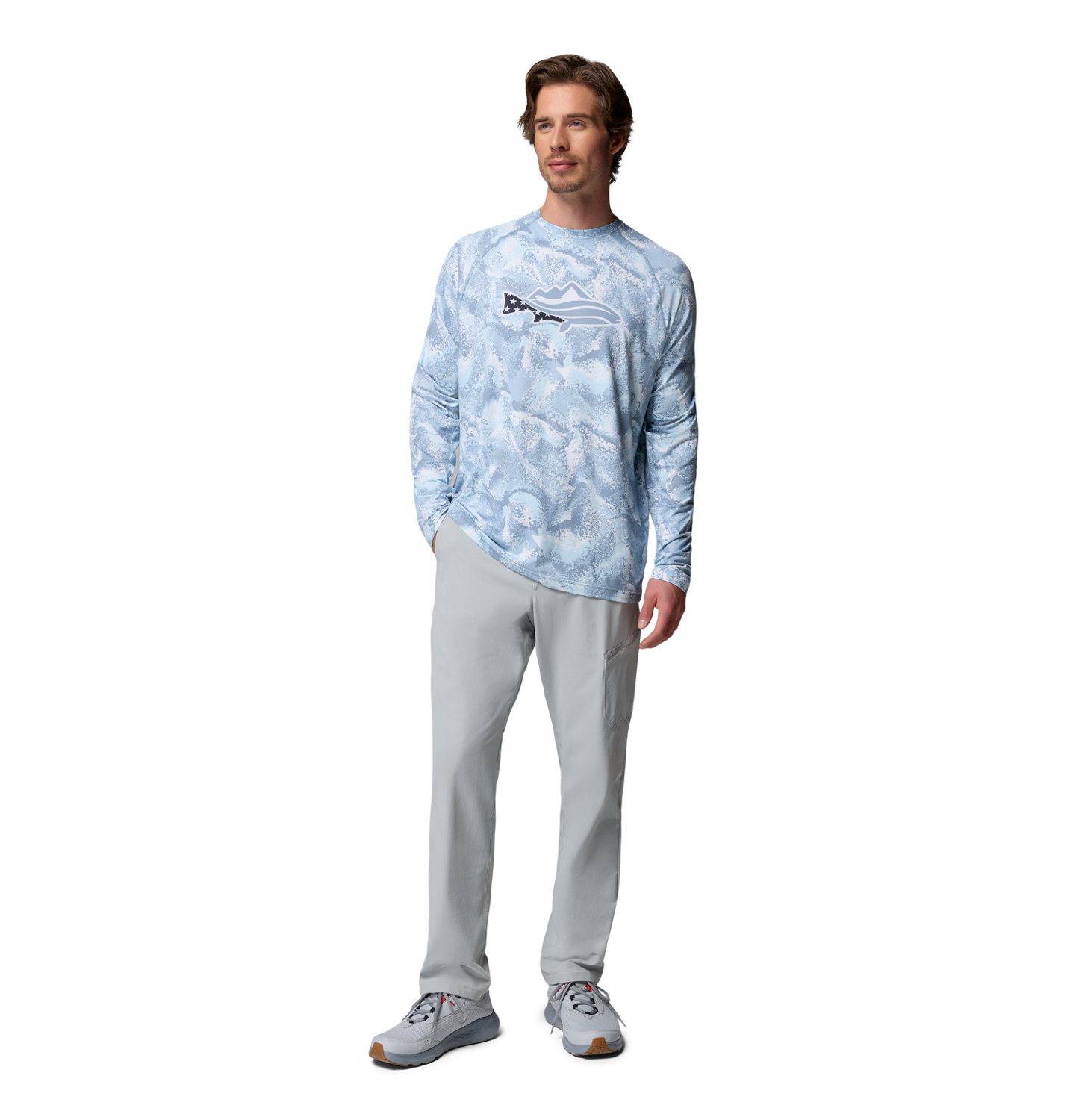 olumbia Sportswear Men’s PFG Solar Stream™ II Graphic Long Sleeve Crew