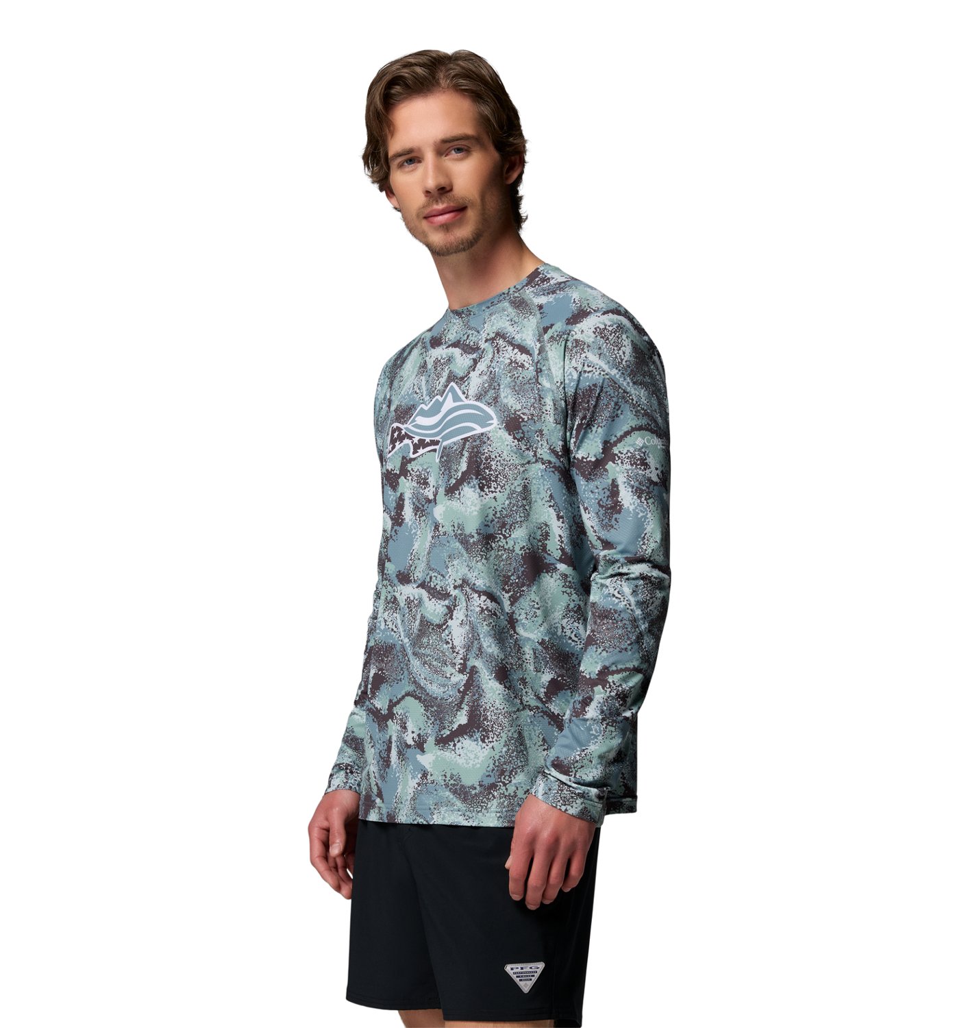 olumbia Sportswear Men’s PFG Solar Stream™ II Graphic Long Sleeve Crew - view number 3