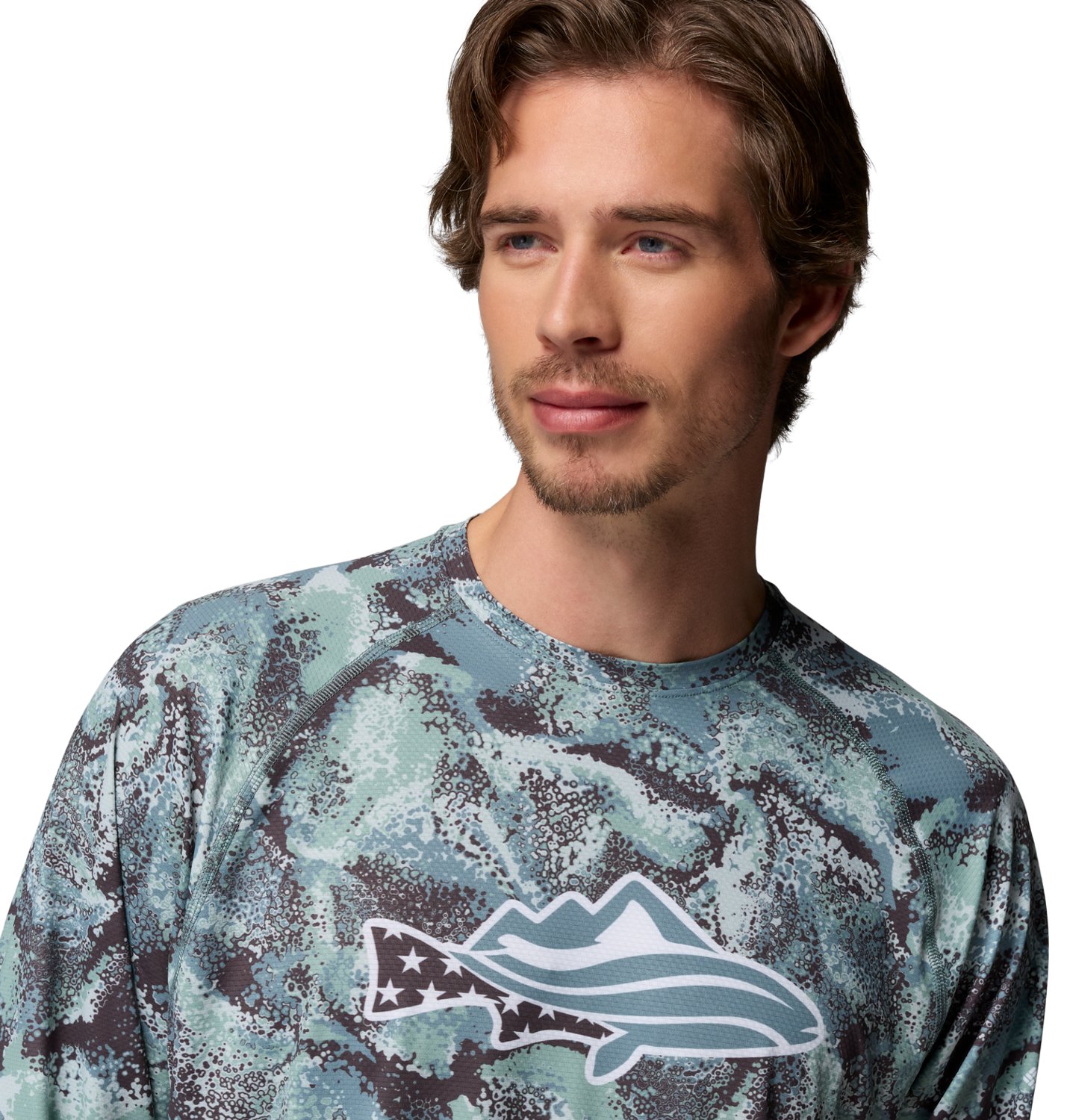 olumbia Sportswear Men’s PFG Solar Stream™ II Graphic Long Sleeve Crew - view number 4