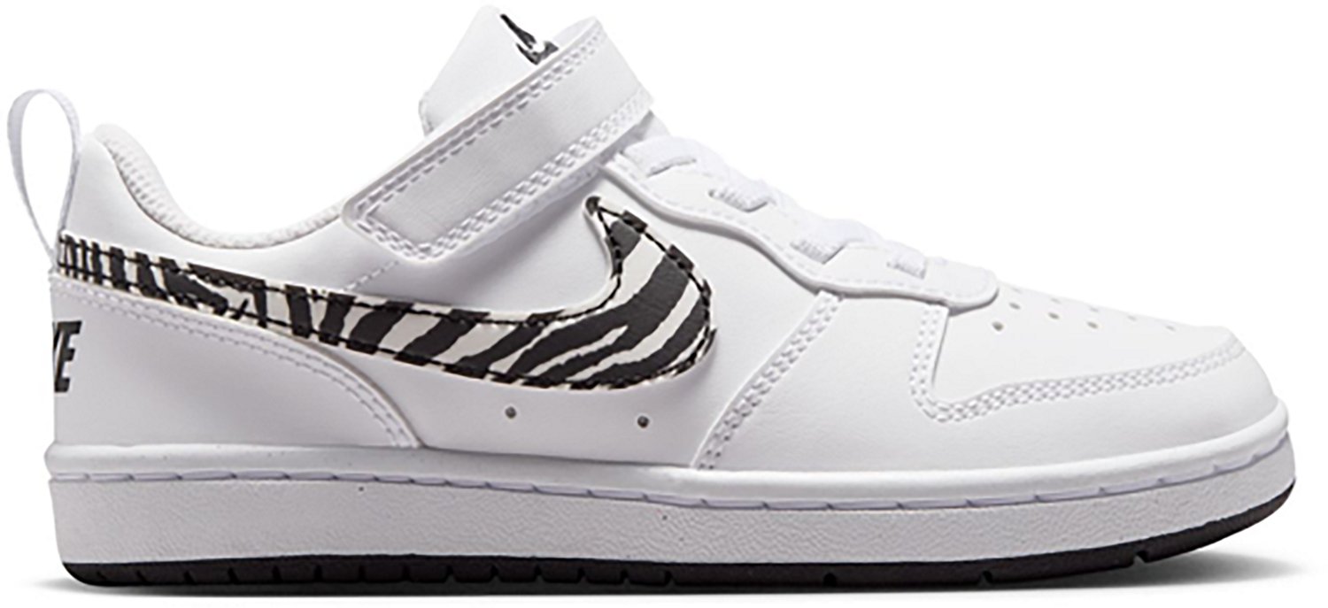Nike Kids' Court Borough Low Zebra Print Preschool Shoes