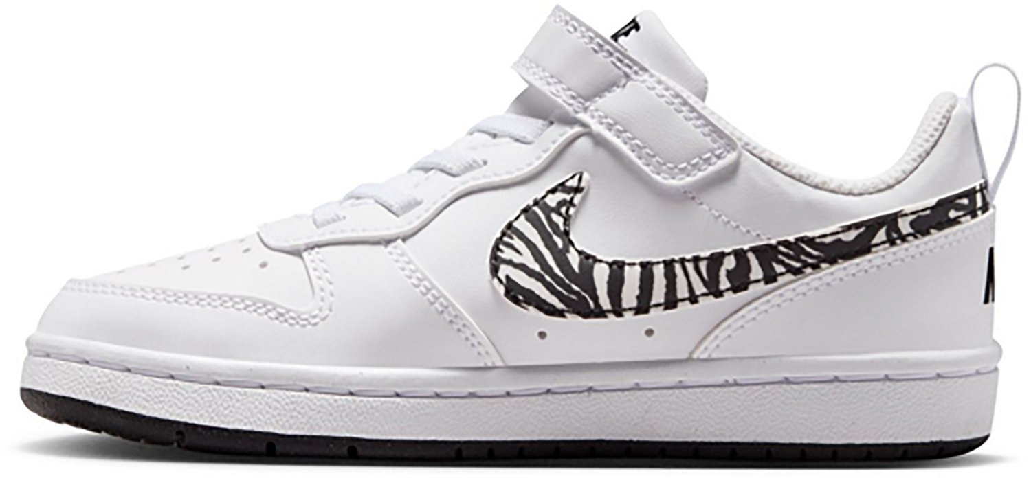 Nike Kids' Court Borough Low Zebra Print Preschool Shoes