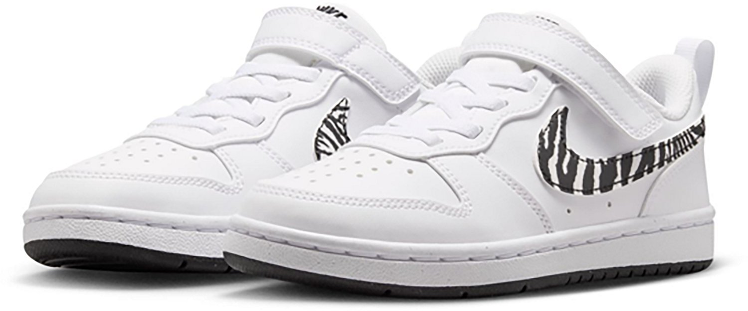 Nike Kids' Court Borough Low Zebra Print Preschool Shoes