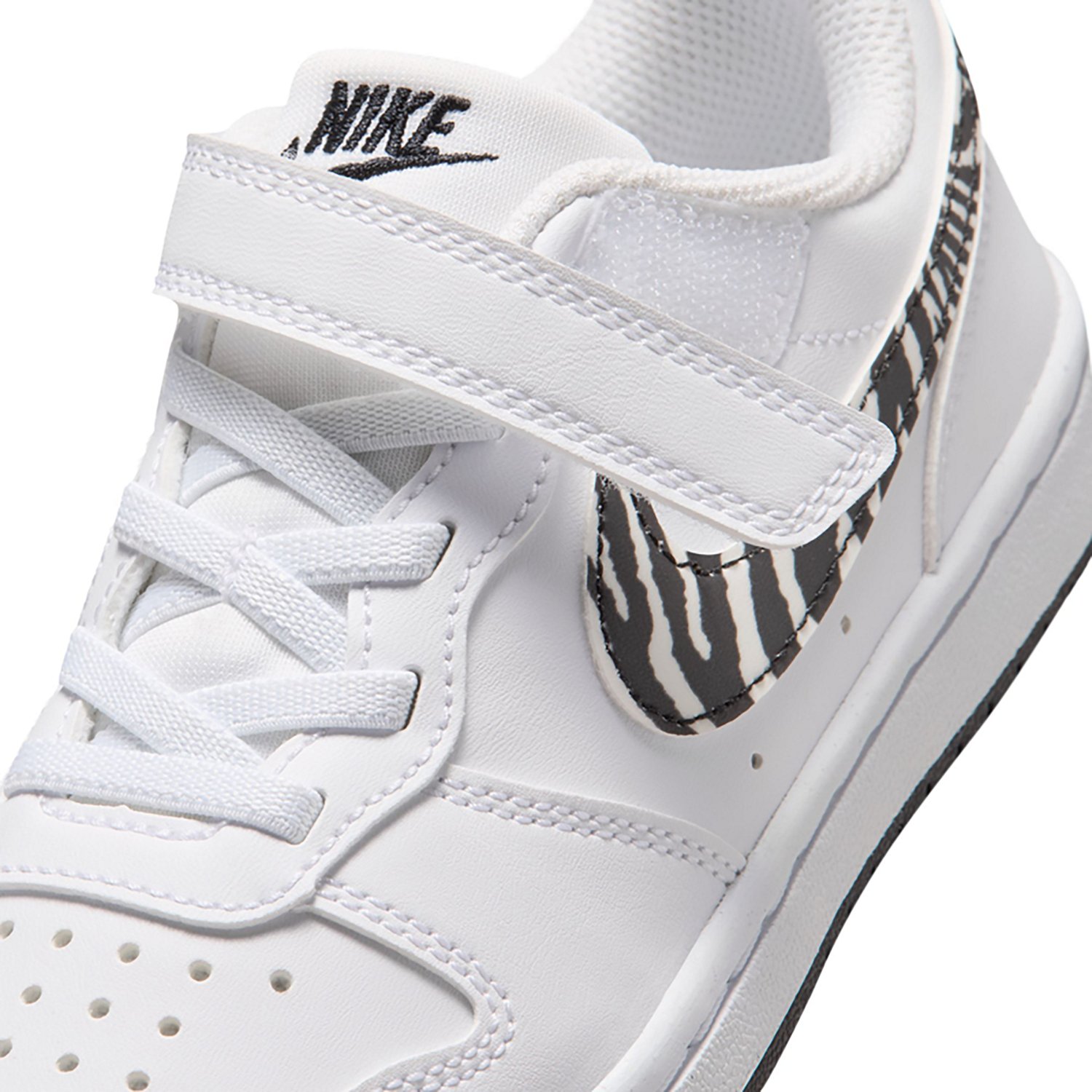 Nike Kids' Court Borough Low Zebra Print Preschool Shoes