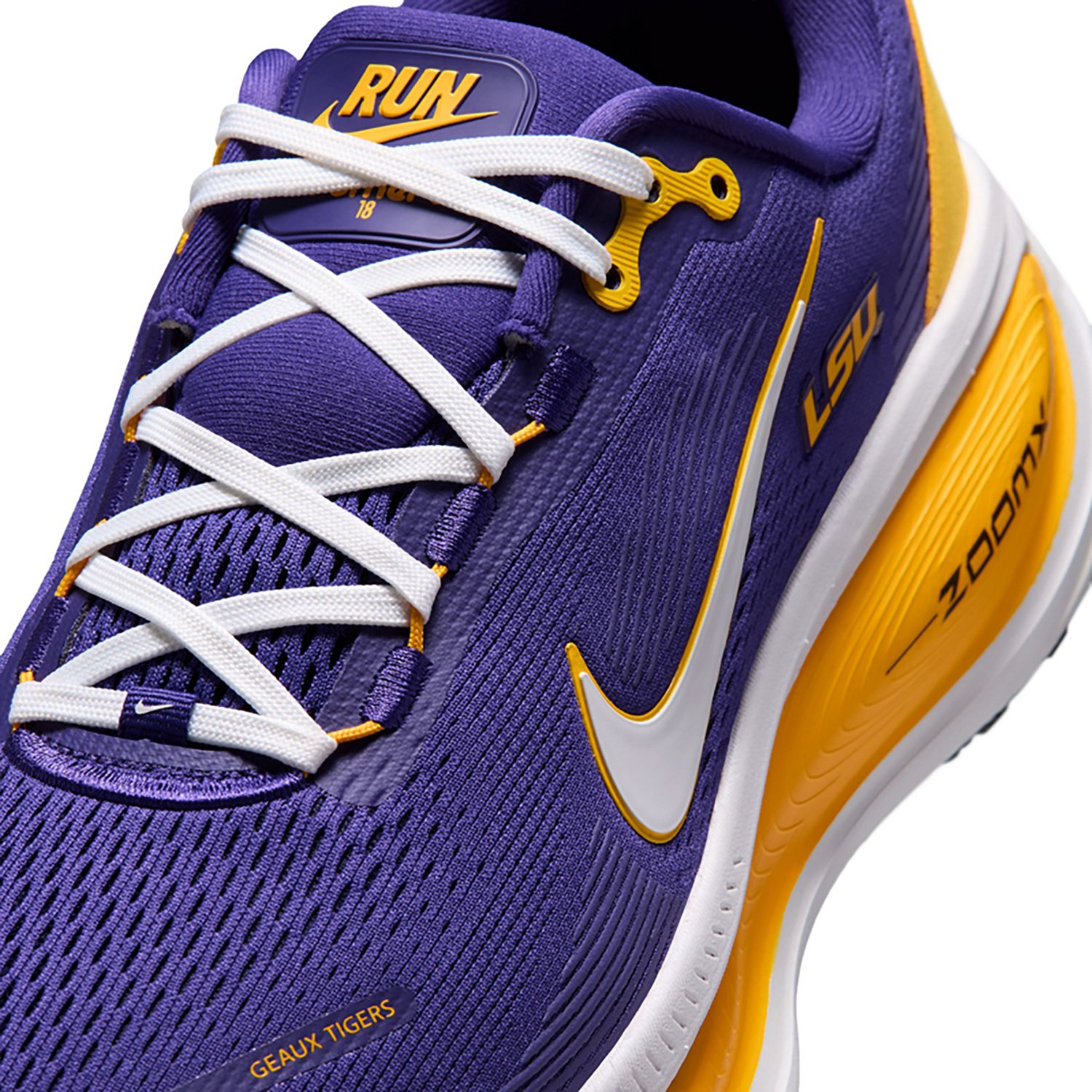 Nike Adult LSU Vomero 18 Cushioned Performance Running Shoes - view number 8