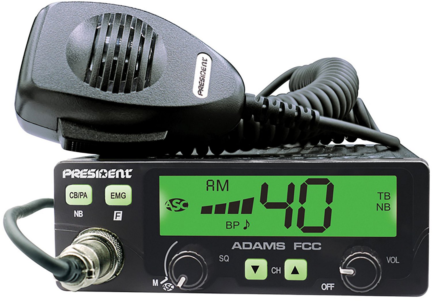 Petra President Adams FCC 40-Channel 12V AM CB Radio - view number 2