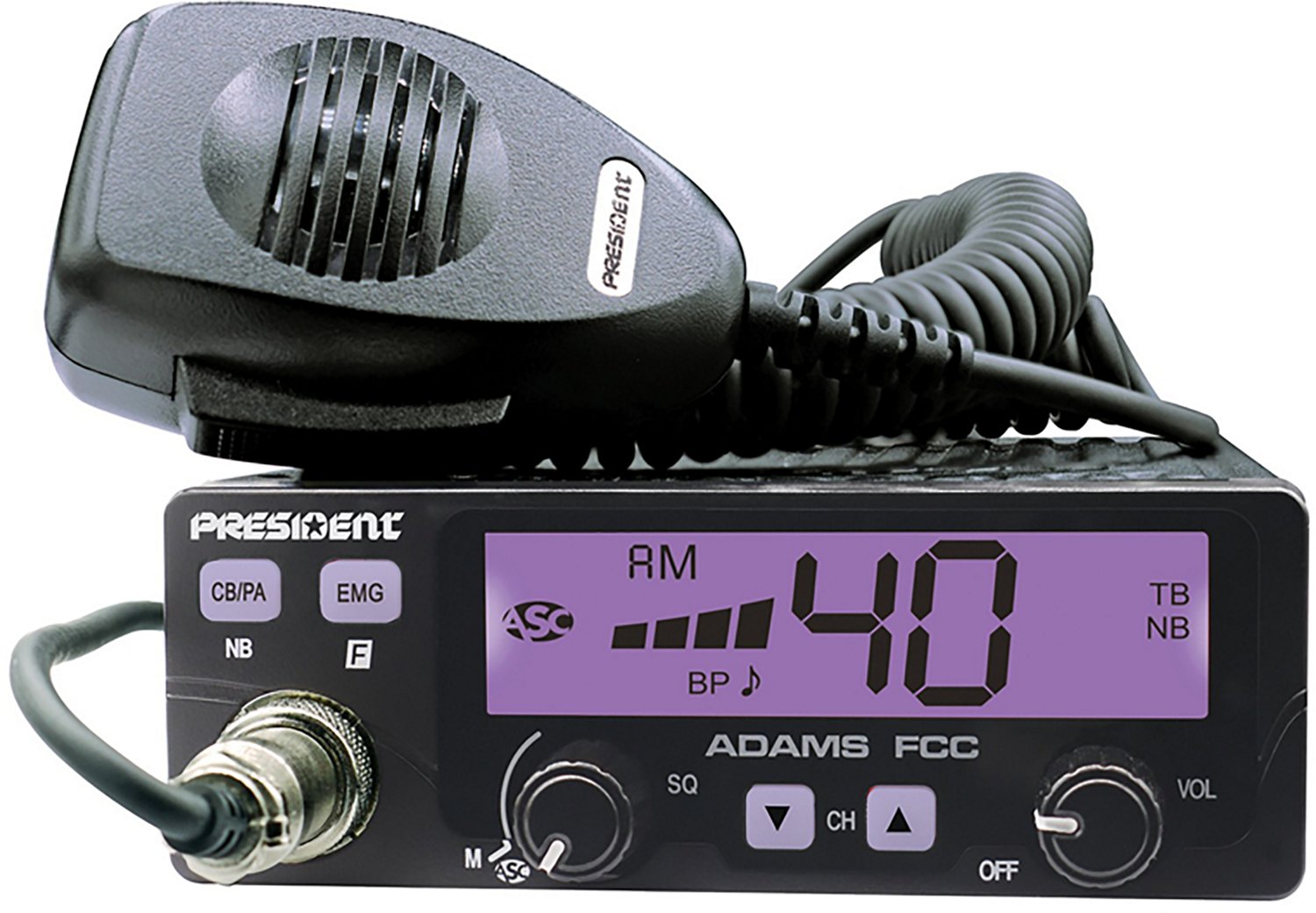 Petra President Adams FCC 40-Channel 12V AM CB Radio - view number 6
