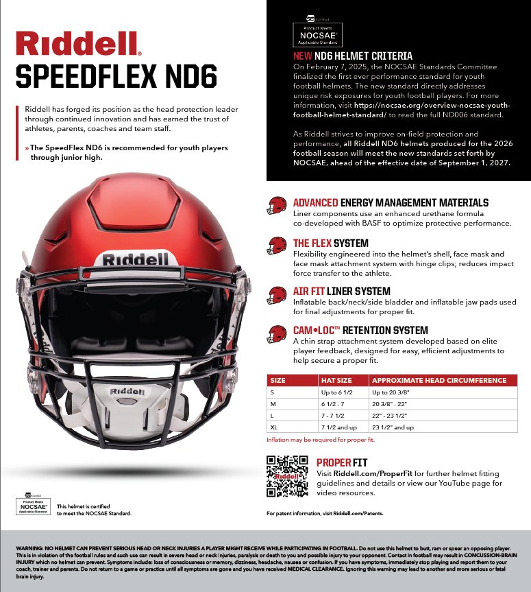 Riddell Youth Speedflex ND6 Helmet - view number 6