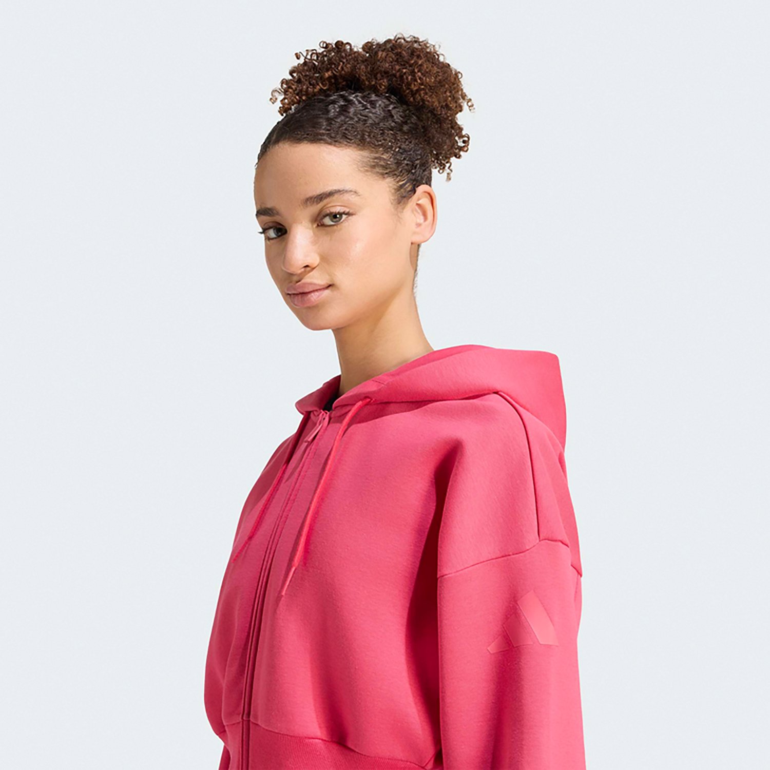 adidas Women’s Essentials Contemporary Fleece Full Zip Hooded Jacket - view number 3