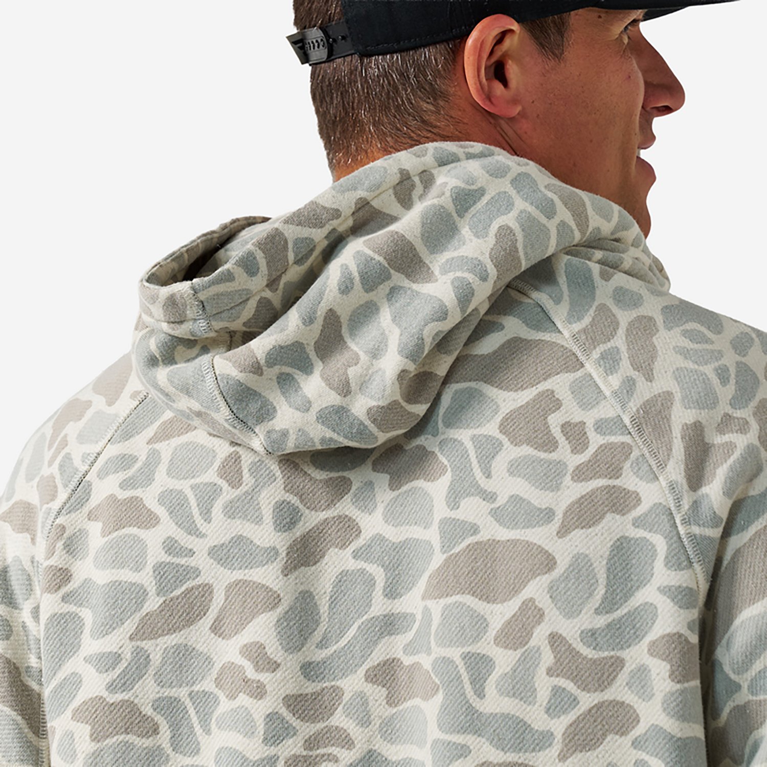 BURLEBO Men's Midland Camo Vintage Washed Fleece Hoodie - view number 4