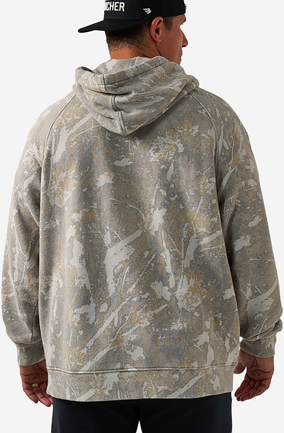 BURLEBO Men's Midland Camo Vintage Washed Fleece Hoodie - view number 2