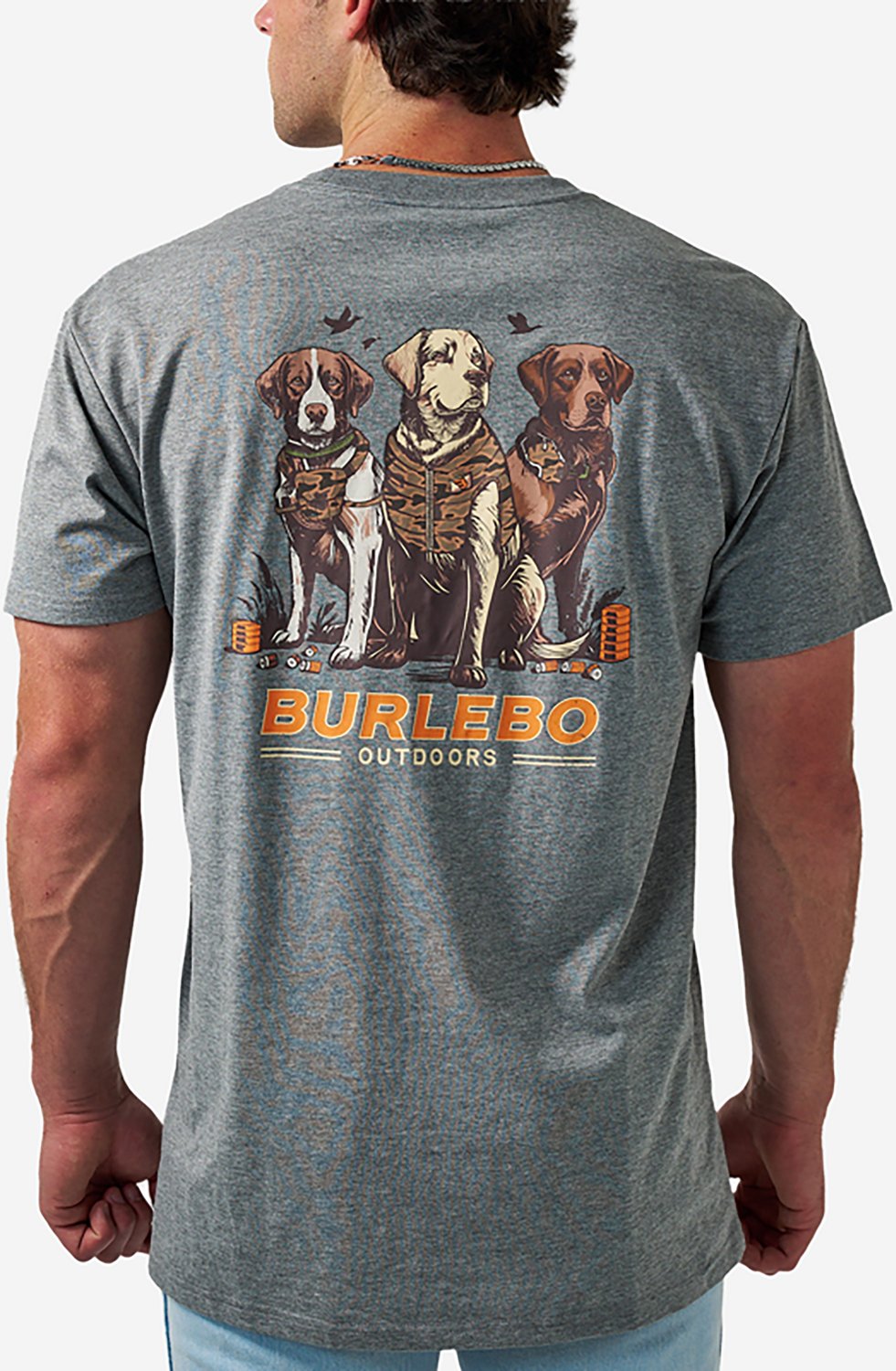 BURLEBO Men's Camo Duck Dogs T-shirt