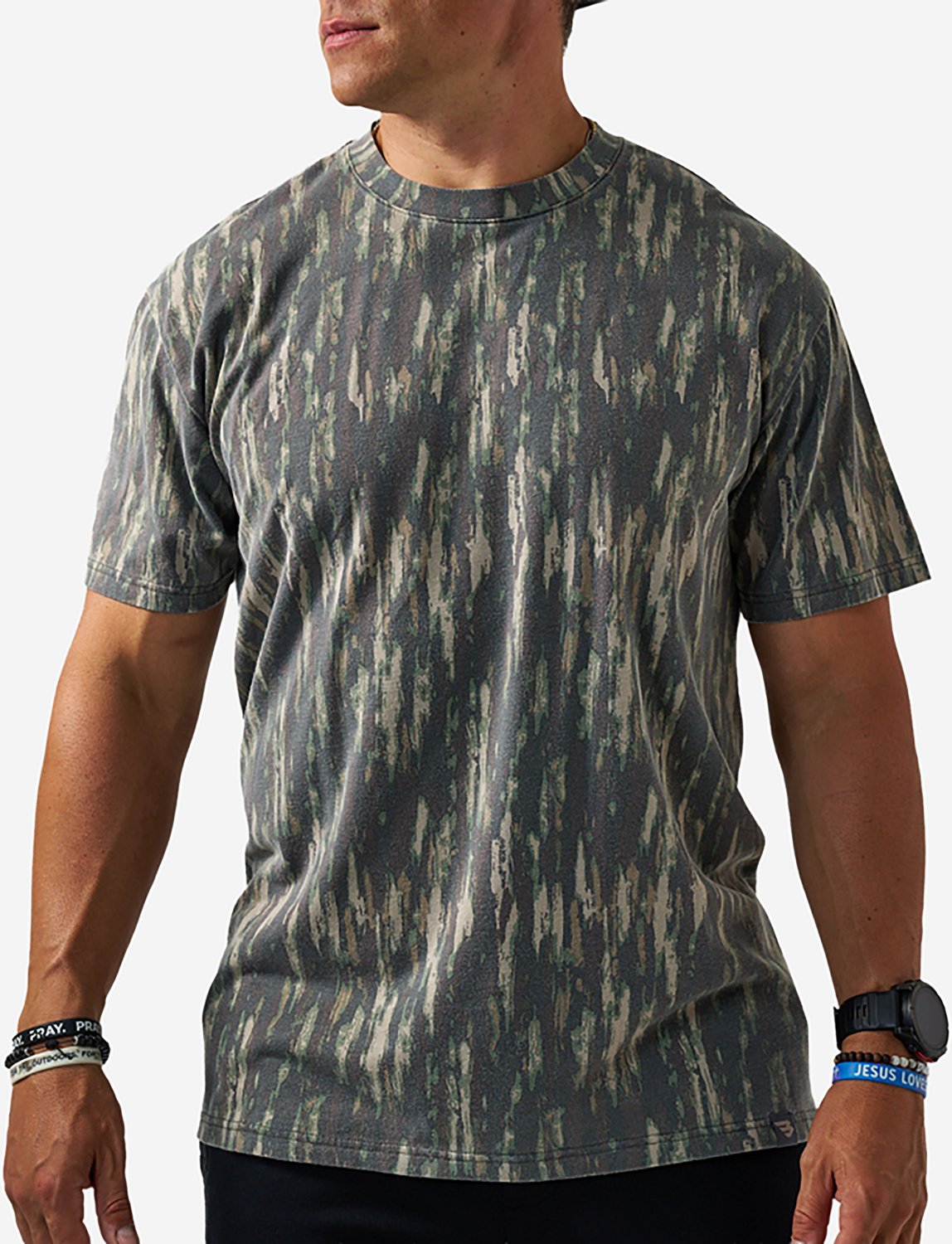 BURLEBO Men’s Vintage Washed Midland Camo T-shirt