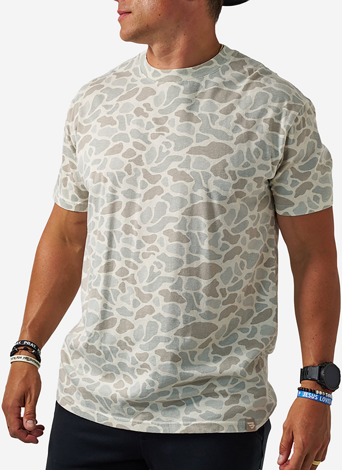 BURLEBO Men’s Vintage Washed Midland Camo T-shirt