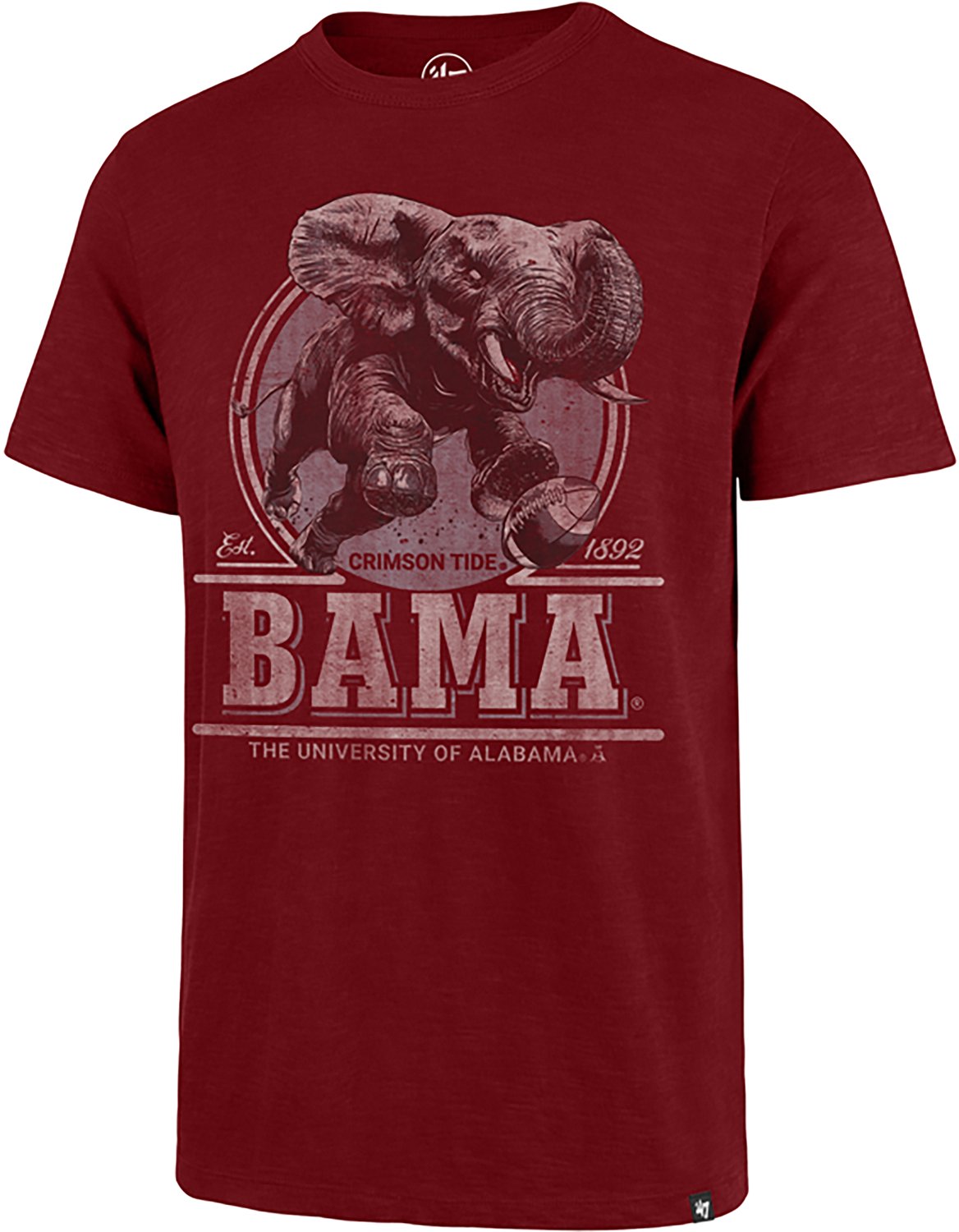 '47 Men's Alabama Emblem Mark Scrum Short Sleeve T-shirt