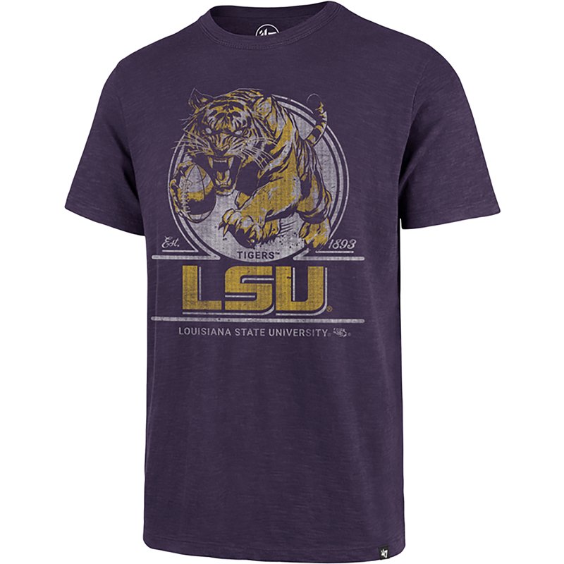 '47 Men's LSU Tigers Grape Emblem Scrum T-Shirt, Medium, Purple