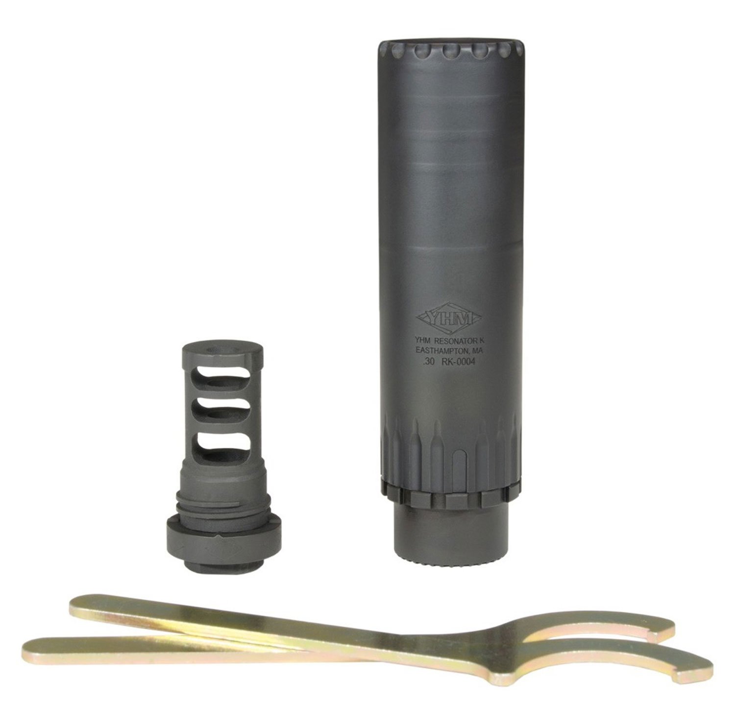 Yankee Hill Machine Company Resonator K 5/8 x24 4.8 in. Black 30 Caliber Suppressor