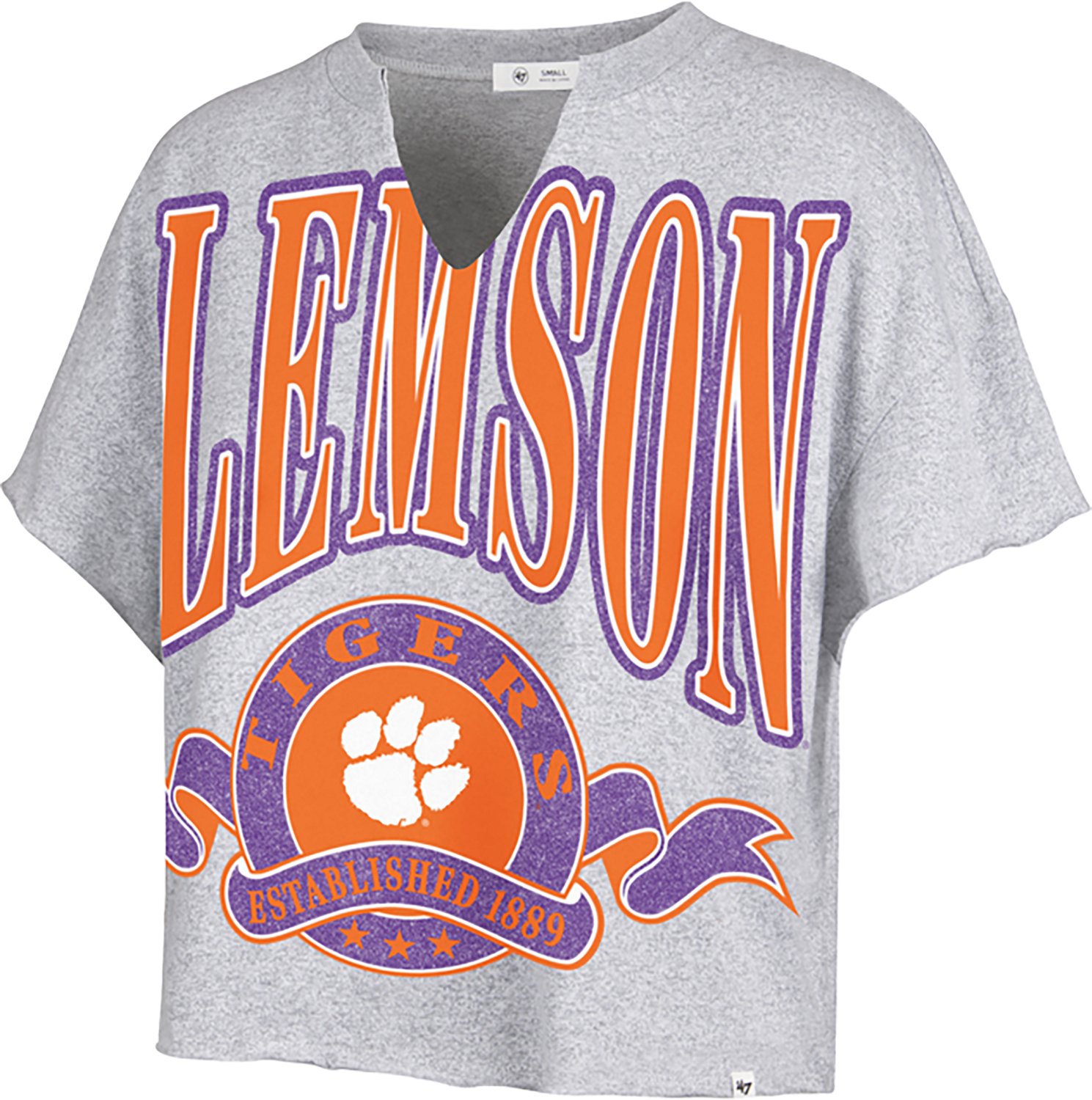 '47 Women's Clemson Banners Outs Oversized Notch Neck Short Sleeve T-shirt - view number 2
