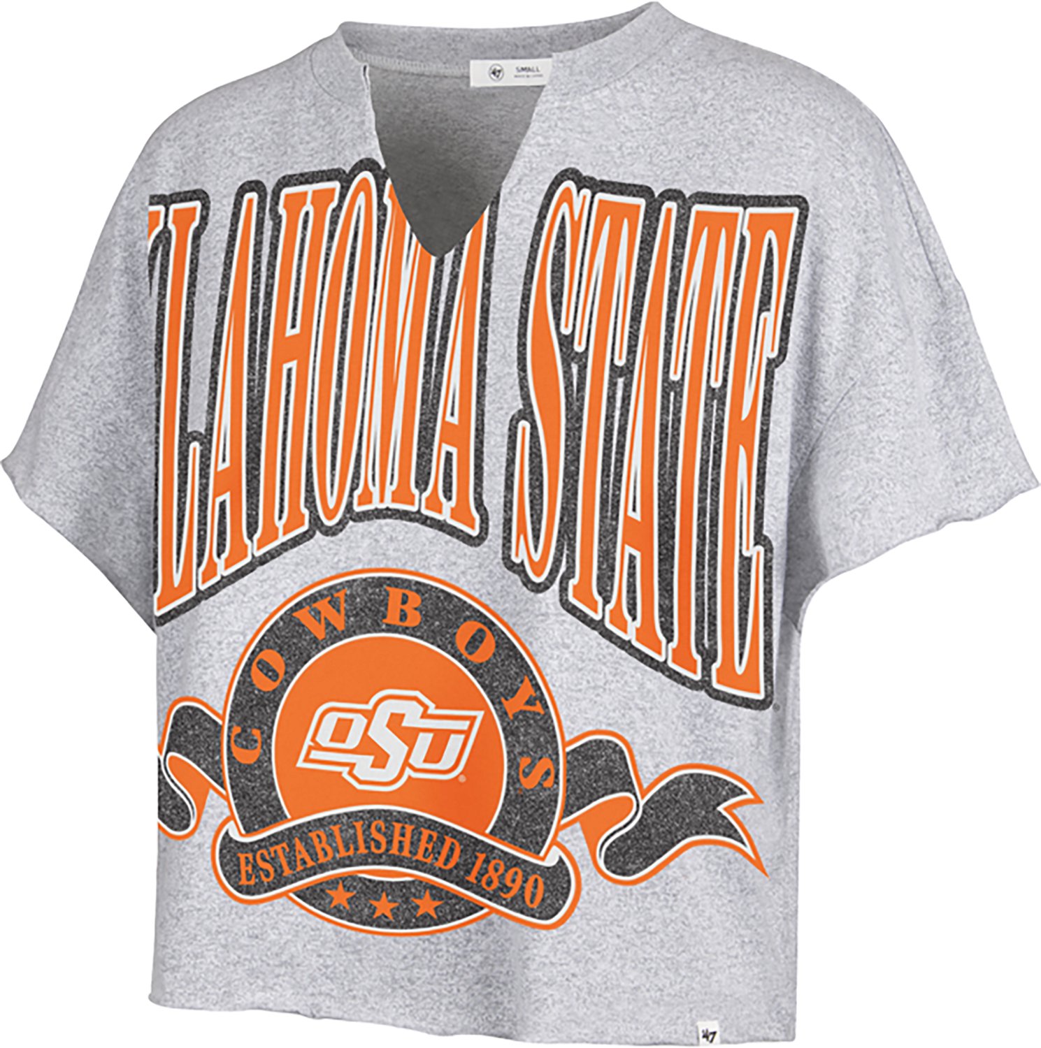 '47 Women's Oklahoma State Oversized Notch Neck T-shirt