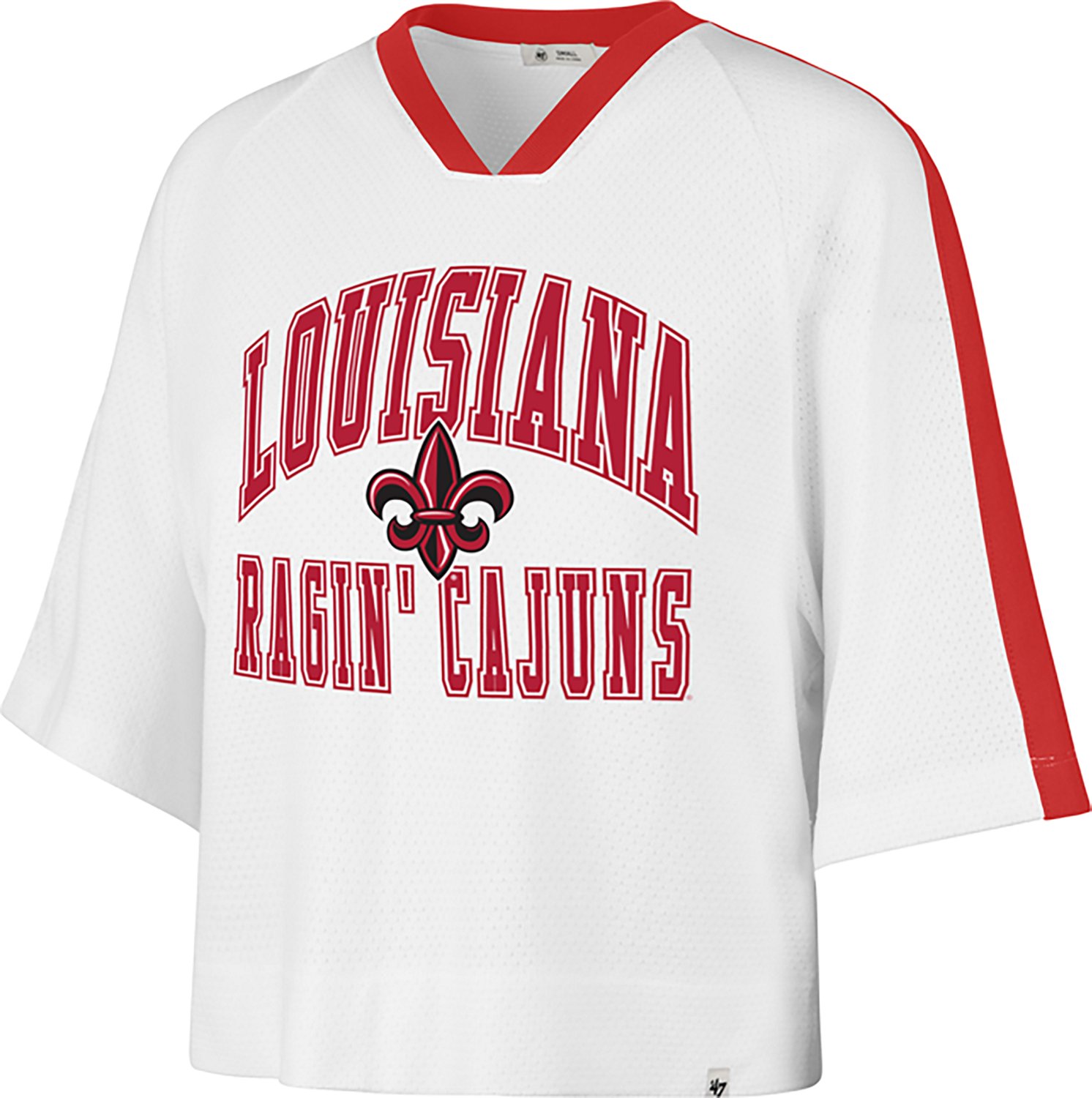 '47 Women's Louisiana Lafayette Big Overarch Drop Needle Raglan Short Sleeve T-shirt