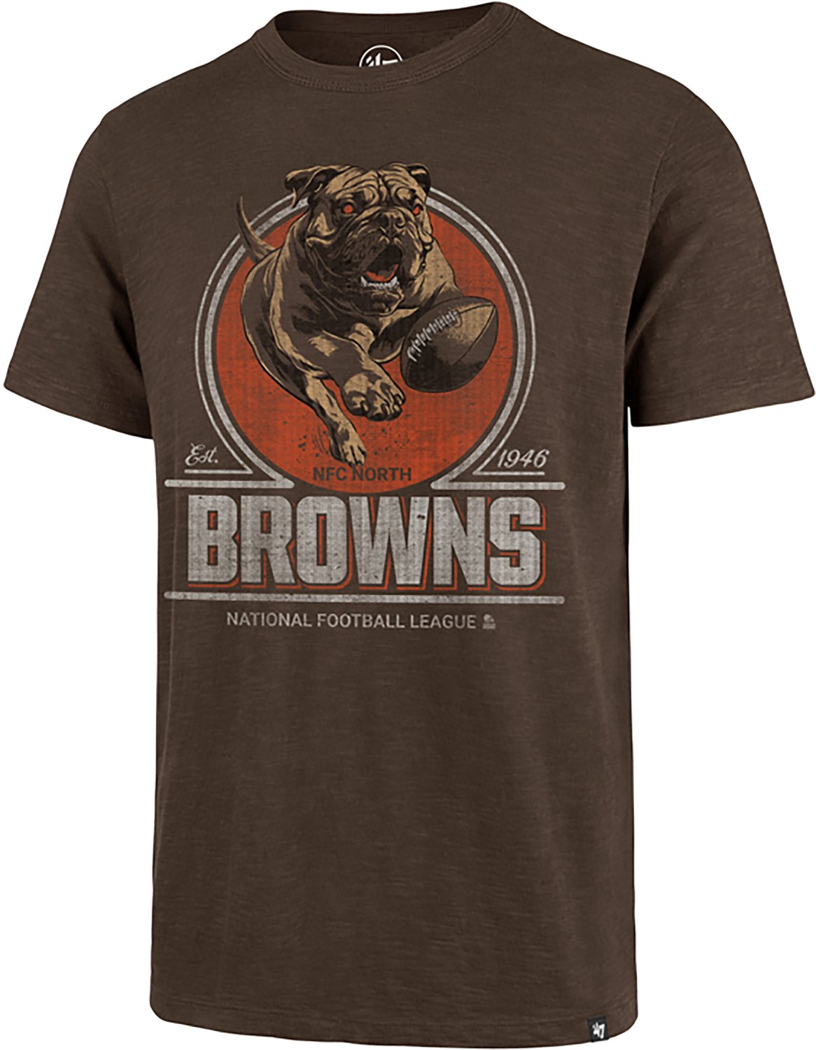 '47 Men's Cleveland Browns Emblem Mark Scrum Short Sleeve T-shirt