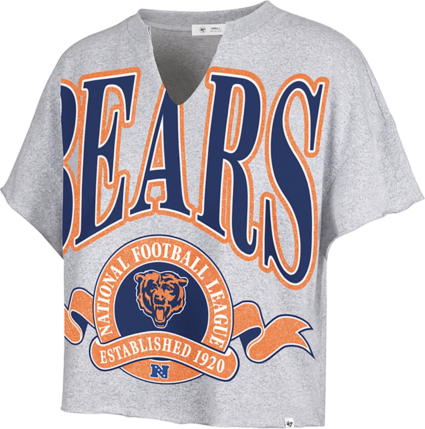 '47 Women's Bears Banner Out Oversized Notch Neck T-shirt