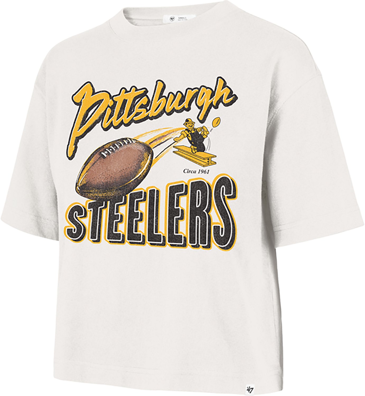'47 Women's Steelers Dime Time Reed City Short Sleeve T-shirt