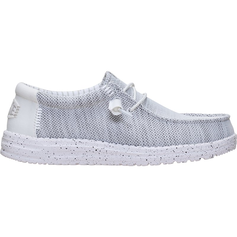 HEYDUDE | Men's Casual | Wally SE Stretch Sox - Storm White | Size 9