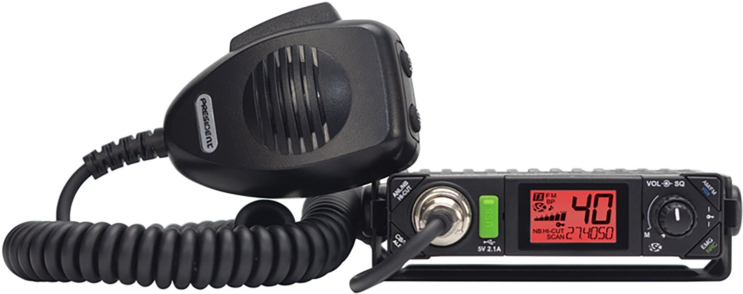 Petra President Bill III FCC 40-Channel 12V Am/FM Weatherband Ultracompact CB Radio with P-Channels and NRC - view number 7