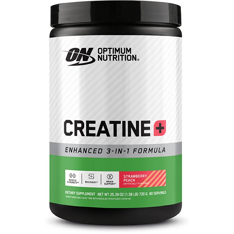 Optimum Nutrition, Creatine+, Strawberry Peach, 1.58 lb (720 g)