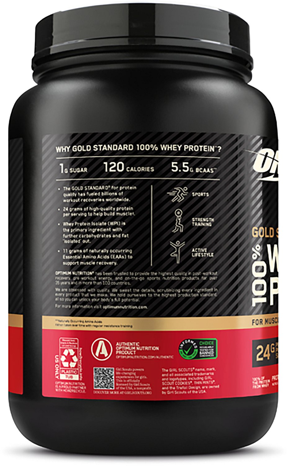 Optimum Nutrition Gold Standard 100% Whey Protein Powder 1lb